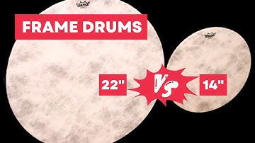 ✅ Remo FIBERSKYN 22 inch 🆚 14 inch - Frame Drum Comparison 🪘
