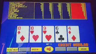 Double Trouble up to $125 a hand Hi Limit Video Poker - Borgata Vid#23 screenshot 5