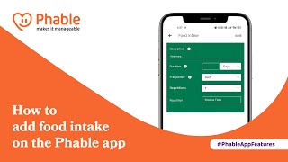 How To Add Food Intake On The Phable App | Phablecare screenshot 3