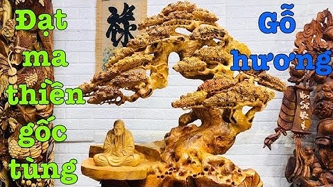 Tượng gỗ đẹp| Đạt ma ngồi thiền dưới gốc tùng gỗ hương siêu phẩm lh 0389889968