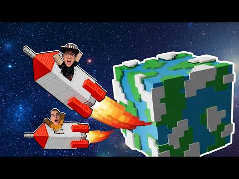 WE USED A ROCKET TO LEAVE THE MINECRAFT WORLD! (impossible?)