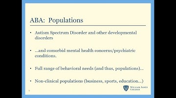 Applied Behavior Analysis ABA MA Webinar  William James College