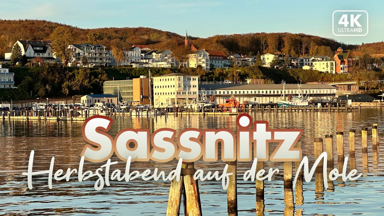 Römische Hafenstadt Mit Bosini Herbstabend in der Hafenstadt Sassnitz - Rügen Urlaub 2024 (4K Walk