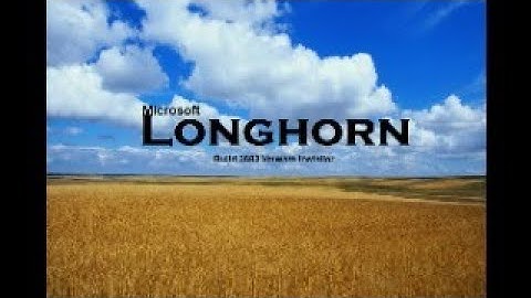 Install Windows Longhorn build 3683