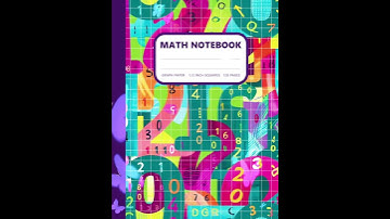 Math Notebook 1/2 Inch Squares Lined Graph Paper 8.5”x11”
