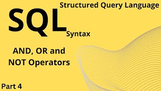 SQL AND, OR, and NOT Operators@arvindprogramming