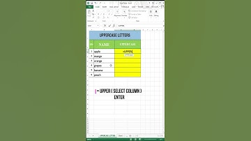 Excel UPPERCASE Letters | Technical Ustad
