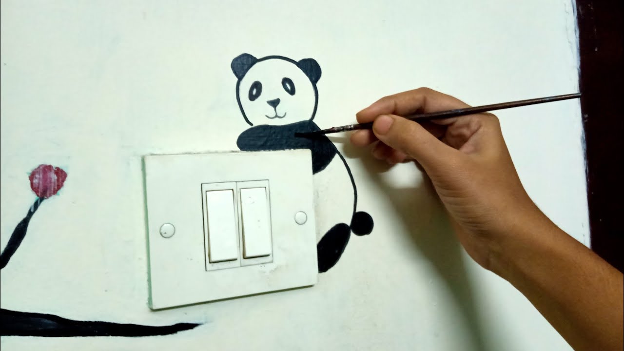 Wall Painting Diy Switchboard Art Design Idea Light Switchboard Decoration Switchsocket Painting Youtube