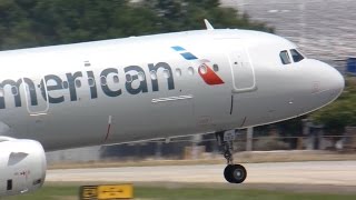 American Airlines Airbus A321-231 N582Uw Landing Charlotte Clt