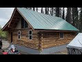 Log cabin tour on our off grid homestead near Willow Alaska