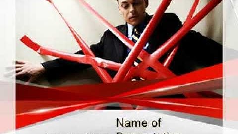 Red Tape PowerPoint Template by PoweredTemplate.com