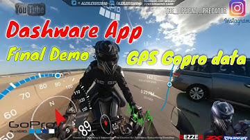 Dashware Final Demo on screen Speedometer and more Motovlog