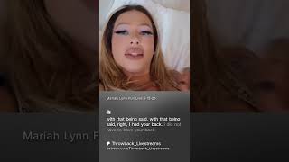 Subscribe To My #patreon For The Lives You Missed, Need &amp; Want!!! Lives Added Daily!! #mariahlynn