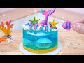 Fresh miniature ocean mermaid jelly cake decorating idea for summer  miniature jello cake recipe