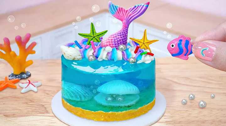 Fresh Miniature Ocean Mermaid Jelly Cake Decorating Idea for Summer 🍉 Miniature Jello Cake Recipe - DayDayNews