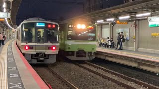 【201系快速】JR大和路線 201系 快速JR難波行 東部市場前駅 通過