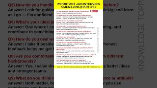 Part 10 Most Important Job Interview Questions And Answers
