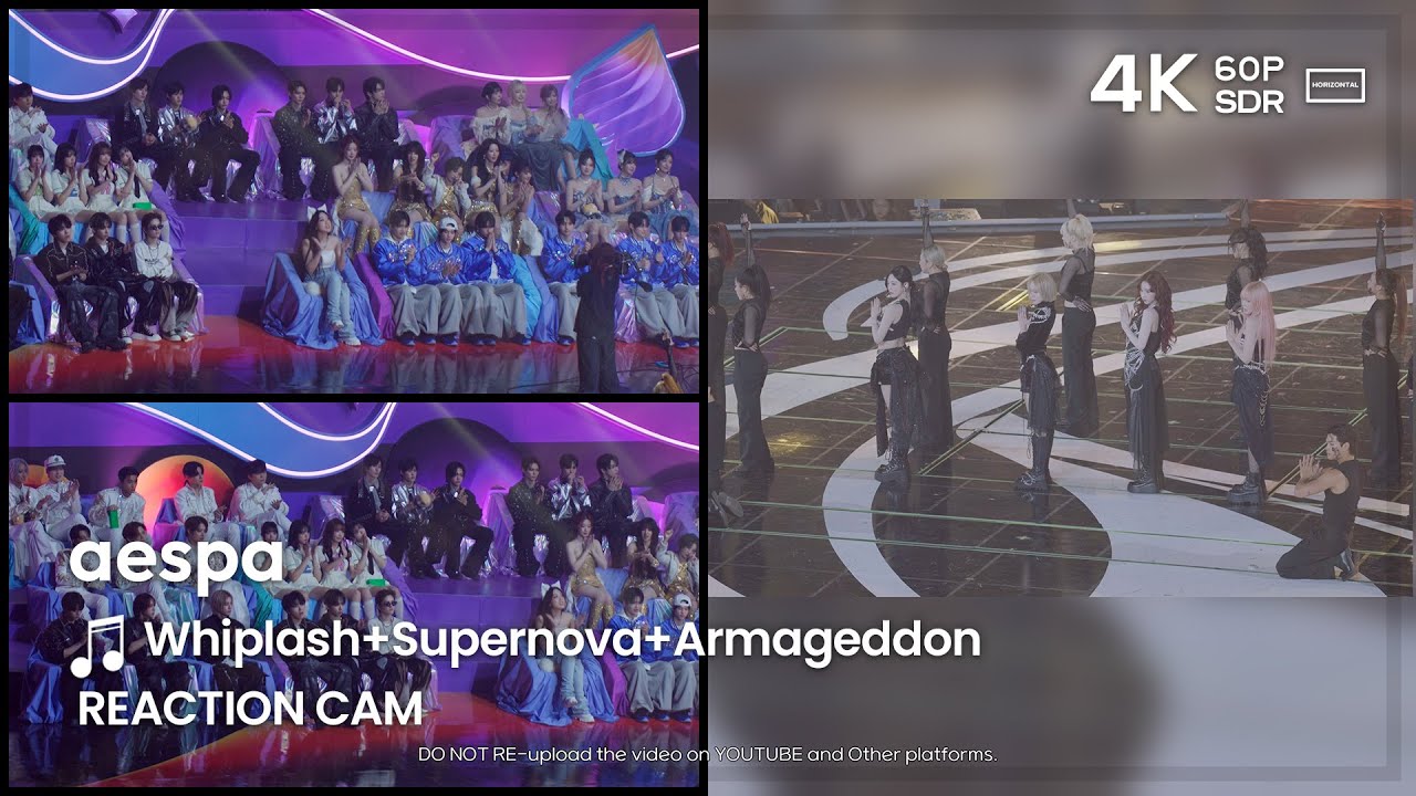241130 에스파 무대 리액션캠 aespa 🎵Whiplash+Supernova+Armageddon REACTION CAM @MMA2024