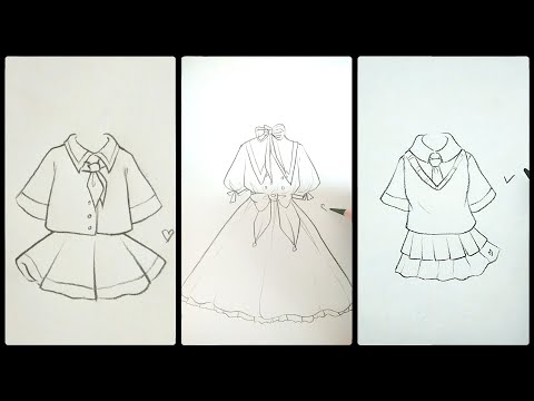 Cách vẽ trang phục anime cực dễ | Costume drawing tutorial | Draw so easy Anime