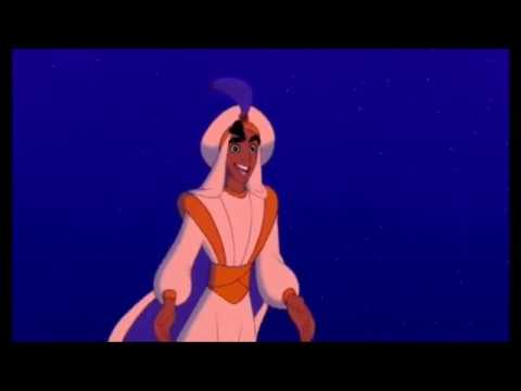 Primer beso Aladdin y Jasmine