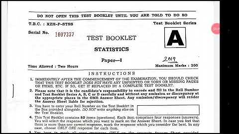 Indian statistical services , UPSC ISS  STATISTICS PAPER-1 with PDF