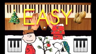 Video thumbnail of "Linus And Lucy (A Charlie Brown Christmas) [Easy Piano Tutorial]"