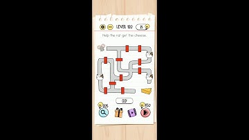 Brain Test Level 120 help the rat get the cheese