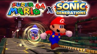 Super Mario 64 in Sonic Generations - Beating Metal Sonic