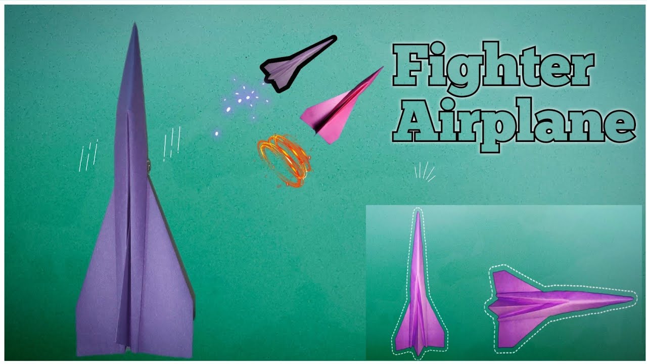 Haw To Make a Paper Fighter Airplane | Origami Fighter Airplane ""Eaey ...