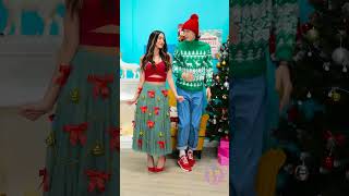 Wow! Upgrade Your Christmas Clothes in 5 minutes!🎄 || Amazing Clothes Hacks #shorts #123go #SMOL