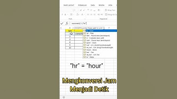 Konversi Jam ke Detik Dengan Cepat #shorts #excel