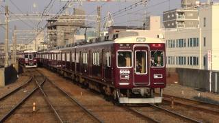 阪急電鉄神戸線 5000系5008F 特急・梅田行き @園田 2012/1/13