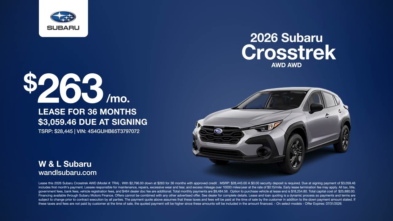 Subaru Crosstrek 07/03/2026 7626539 - YouTube