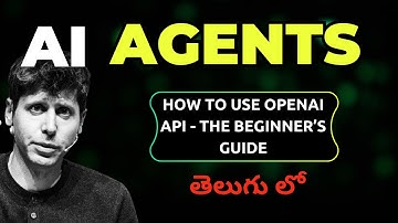 04 - Your First ChatGPT App with OpenAI API || AI Agents Complete Tutorial in Telugu