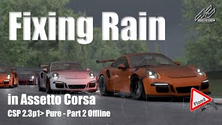 Fixing Rain in Assetto Corsa - Part 2 - Offline settings - Making wet weather driveable.