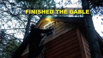 Finishing the Gable End in the Rain | Off Grid Cabin Build