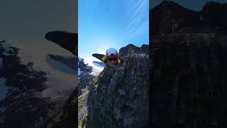 Wingsuit Flight In Beautiful Norway #wingsuit #basejump 🤩💚💙