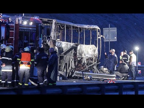 Bulgaria bus crash: At least 45 people killed, including children, as vehicle bursts into flames