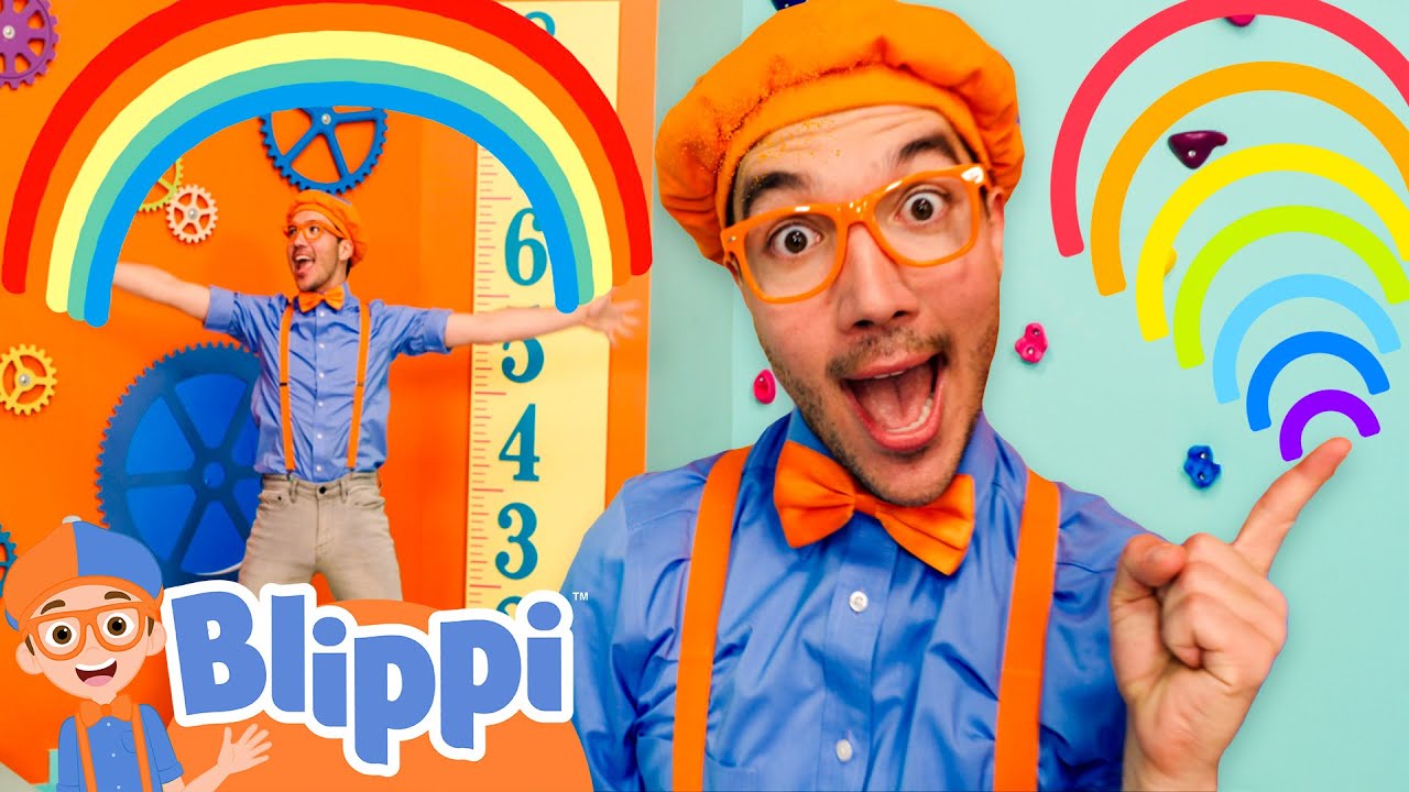 What Colors Are in a RAINBOW?🌈 | Blippi Songs 🎶| Educational Songs For ...