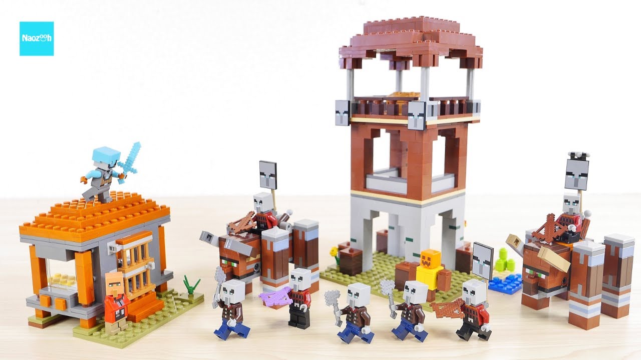 レゴ マインクラフト ピリジャー部隊とラヴェジャー 21278 ／ LEGO Minecraft The Enderman Tower Speed build & Review