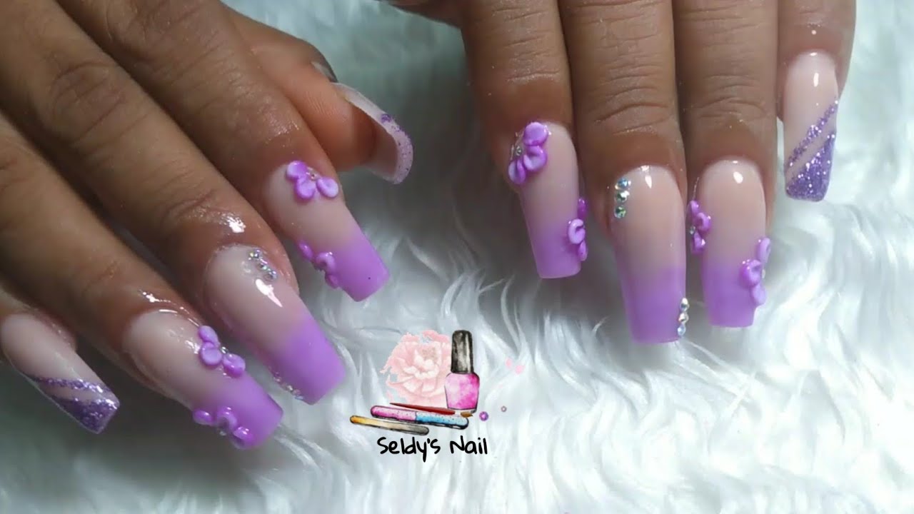 Diseños UÑAS MORADAS y LILA / UÑAS ACRILICAS GEL SEMIPERMANENTE / best nail  desings / NAIL ART IDEAS - thptnganamst.edu.vn