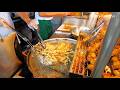 Filipino street food  fried chicken neck  calamares beef soup  street food in pampanga