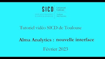 Alma Analytics : nouvelle interface - février 2023