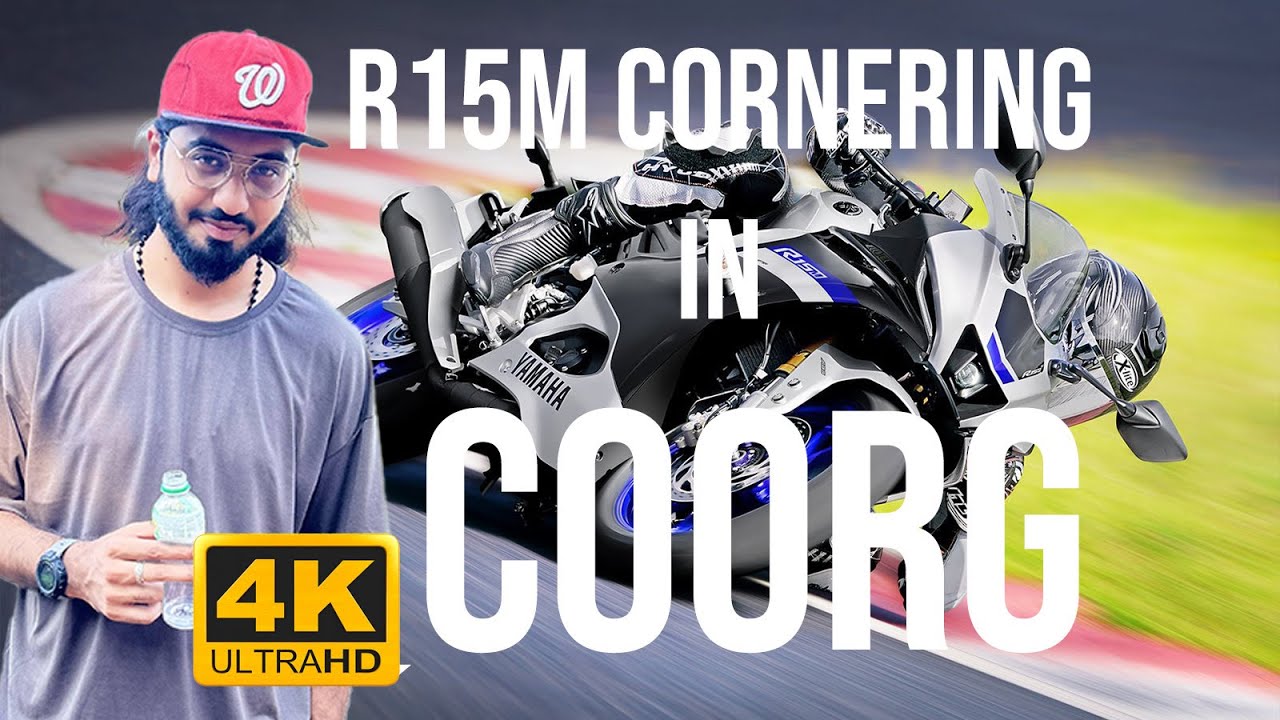 R15M cornering in Coorg forest curves 4k Ride 