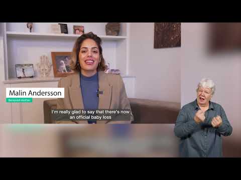 Malin Andersson supports the rollout of Baby Loss Certificates - British Sign Language (BSL) video