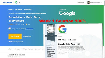 Google Data Analytics Professional Certificate Weekly Challenge 1 100%Solution Data Data Everywhere