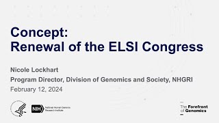 RFA: ELSI Congress Research ConferenceNicole Lockhart
RFA: ELSI Congress Research ConferenceNicole Lockhart RFA: ELSI Congress Research ConferenceNicole Lockhart