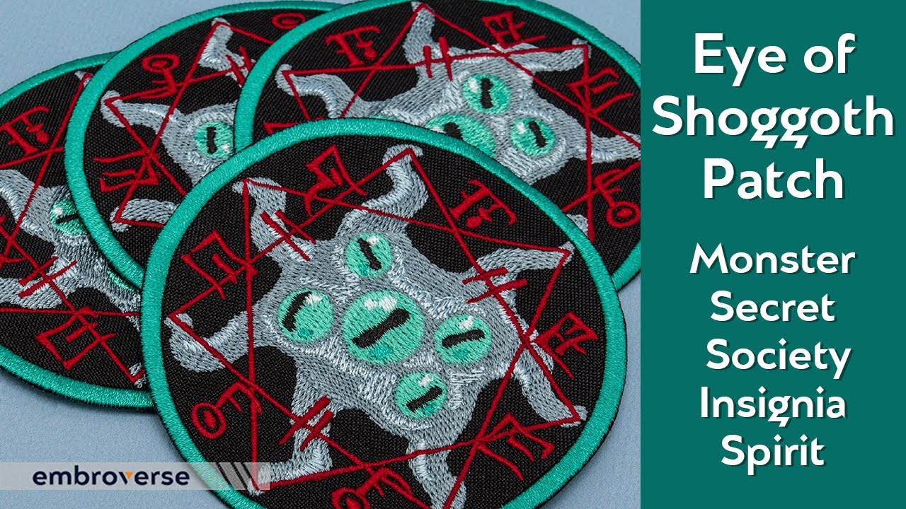 Eye of Shoggoth Patch - Monster Secret Society Insignia - Embroidered Iron  On - Embroverse Corp