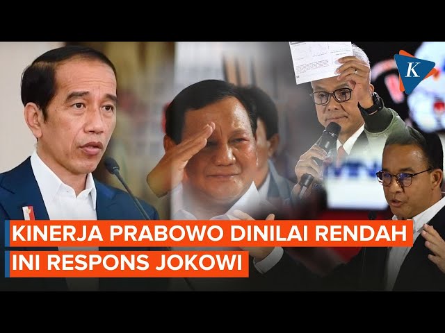 Respons Jokowi soal Kinerja Prabowo Dinilai Rendah Anies dan Ganjar class=