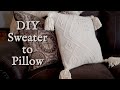 How to Make a Pillow Using a Sweater - Very Easy